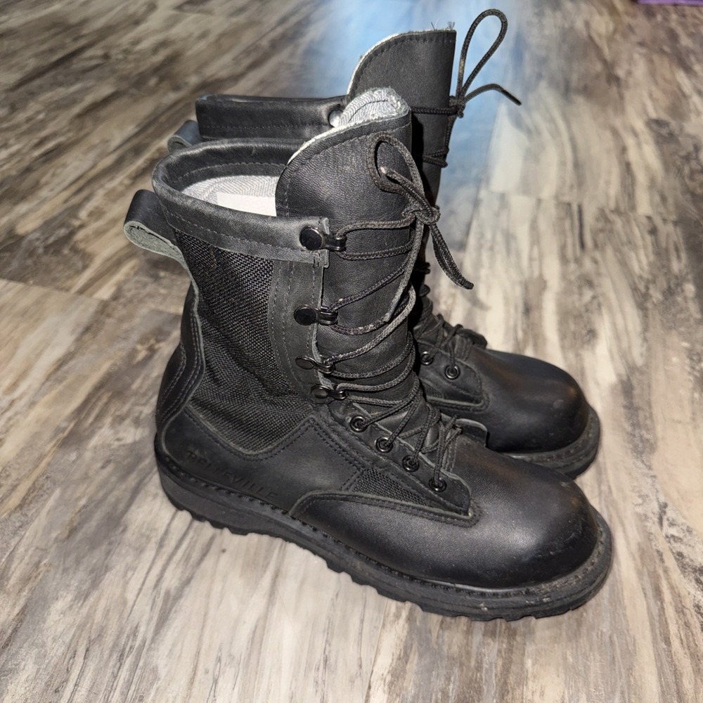 Vintage Belleville Military Combat Boots Men's 6 R Black Leather Gore-Tex GICB